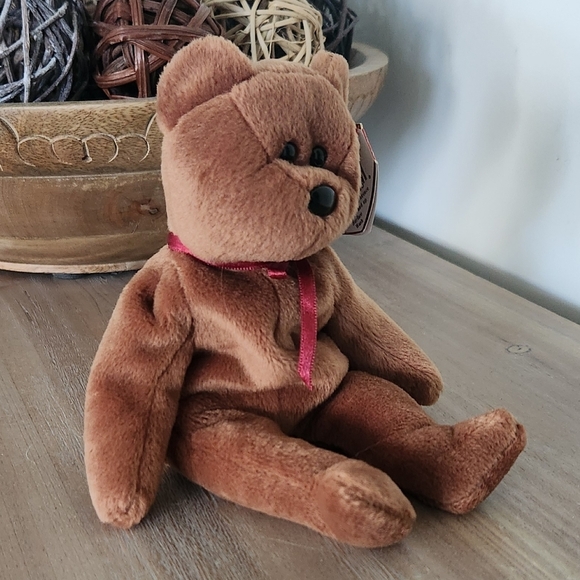 🧸 Ty Beanie Baby “Teddy” the Brown Bear – 1993 Vintage Plush, Excellent Conditi - Picture 7 of 13